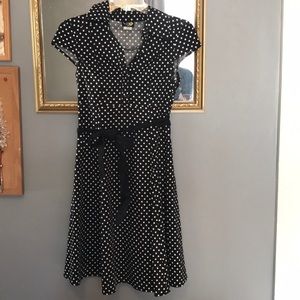 ModCloth polka-dot cotton dress w/ sash